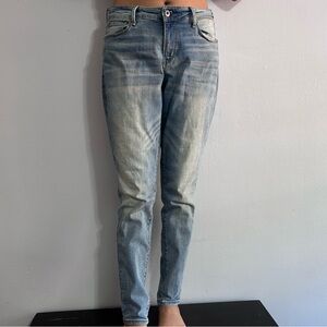 Levi's Blue Skinny Jeans with Distressed Details